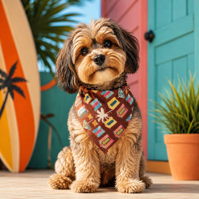 Coastal Escape Bandana (Brown)