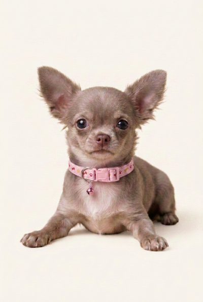 Royal Puppy Patterned Collar with Bell