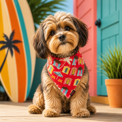 Coastal Escape Bandana (Red)
