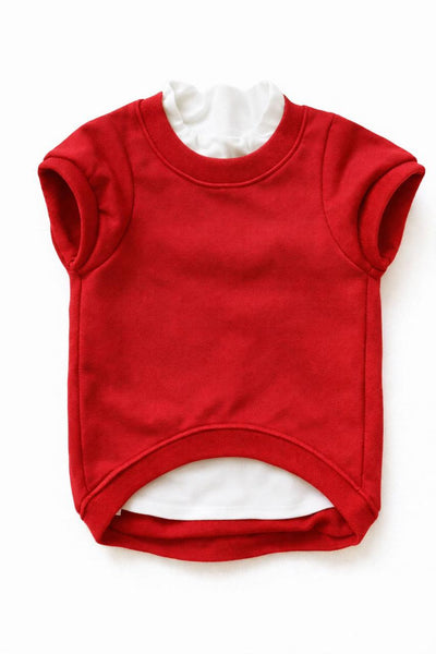 Layered Crewneck Red