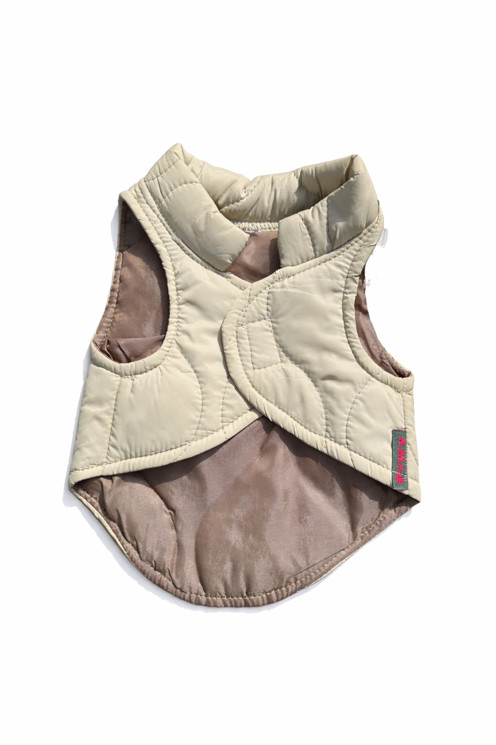 Quilted Sleeveless Pet Vest Olive