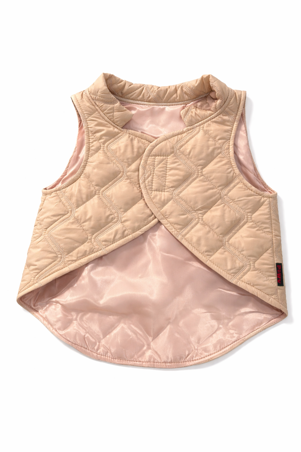 Quilted Sleeveless Pet Vest Beige