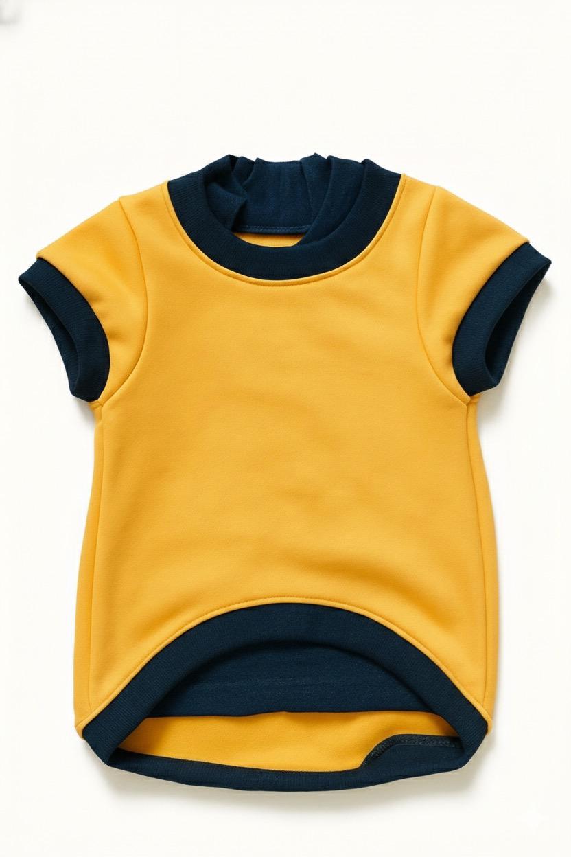 Layered-Look Crewneck Mustard
